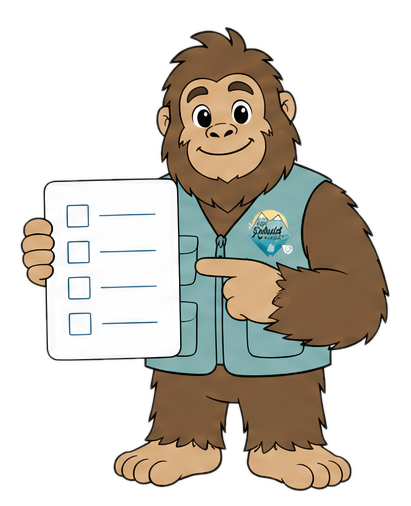 Squatch offering a friendly reminder